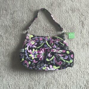 Vera Bradley BUNDLE “Purple Punch” Reversible Tote w/ Matching Wristlet Wallet